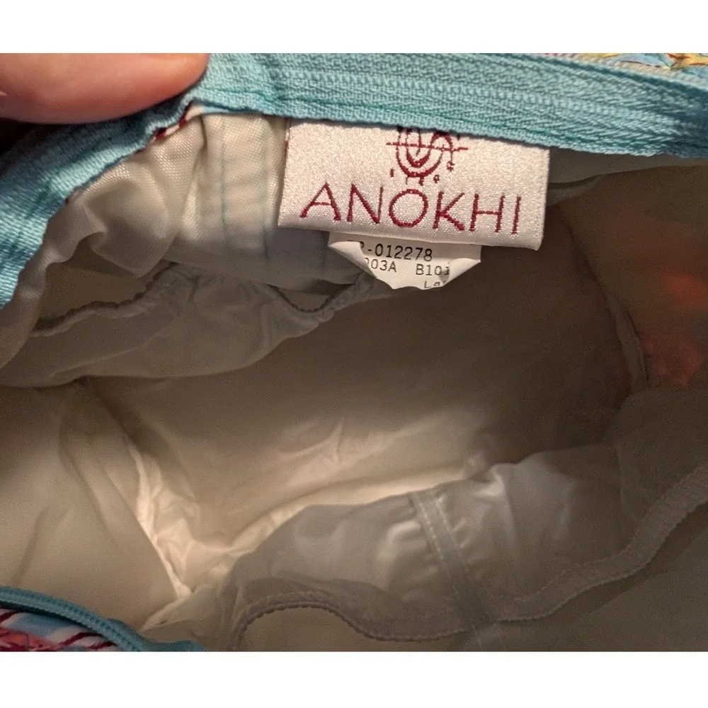 Anokhi Block Print Bag Quilted Cosmetic Large Toiletries Boho Cottage Travel